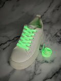 SHEIN 1pair Glow-in-the-dark Shoelaces, Polyester Fashion Accessories
