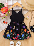 SHEIN Baby Floral Print Cami Dress