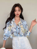 SHEIN DAZY Floral Print Drop Shoulder Shirt