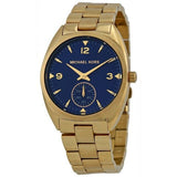 Michael Kors Callie Gold Stainless Steel Blue Dial Chronograph Quartz Unisex Watch - MK-3345