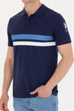 USPA Men's Navy Blue Polo Neck T-Shirt