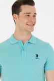 USPA Men's Mint Basic Polo Neck T-Shirt