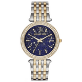 Michael Kors Darci Two-tone Stainless Steel Crystal Blue Dial Quartz Watch for Ladies - MK3401