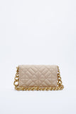 Zara Quilted Shoulder Bag With Chain