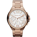 Michael Kors Camille Rose Gold Stainless Steel Rose Gold Dial Chronograph Quartz Watch for Ladies - MK5757