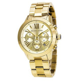 Michael Kors Runway Gold Stainless Steel Gold Dial Chronograph Quartz Watch for Ladies - MK5777