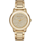 Michael Kors Kinley Gold Stainless Steel Crystal Pave Dial Quartz Watch for Ladies - MK6209