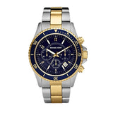 Michael Kors Jet Set Two-tone Stainless Steel Blue Dial Chronograph Quartz Watch for Gents - MK8175