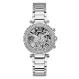 Guess Solstice Silver Stainless Steel Silver Dial Chronograph Quartz Watch for Ladies - GW0403L1