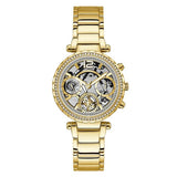 Guess Solstice Gold Stainless Steel Gold Dial Chronograph Quartz Watch for Ladies - GW0403L2