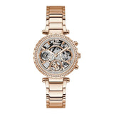 Guess Solstice Rose Gold Stainless Steel Rose Gold Dial Chronograph Quartz Watch for Ladies - GW0403L3