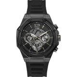 Guess Momentum Black Silicone Strap Black Dial Chronograph Quartz Watch for Gents - GW0263G4