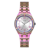 Guess Cosmo Purple Stainless Steel Silver Dial Quartz Watch for Ladies - GW0033L6