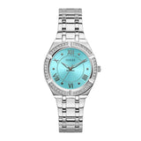 Guess Cosmo Silver Stainless Steel Blue Dial Quartz Watch for Ladies - GW0033L7
