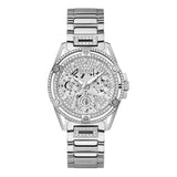 Guess Queen Silver Stainless Steel Silver Dial Quartz Watch for Ladies - GW0464L1