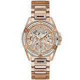Guess Queen Rose Gold Stainless Steel Rose Gold Dial Quartz Watch for Ladies - GW0464L3