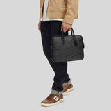 Coach Graham Slim Brief In Signature Canvas Black- CHC8172