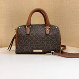Calvin Klein Signature Satchel Bag In Brown - CKL01617B