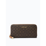 Calvin Klein Hudson Zip Around Wallet In Brown - H2GQJ832