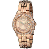 Guess Stoned Bubble Rose Gold Stainless Steel Rose Gold Dial Quartz Watch for Ladies - U11069L1