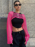 SHEIN DAZY Kpop Hollow Out Super Crop Top Without Cami Top