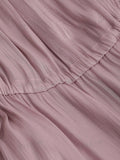 SHEIN DAZY Solid Bishop Sleeve A-line Dress