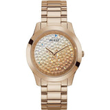 Guess Crush Rose Gold Stainless Steel Silver & Rose Gold Dial Quartz Watch for Ladies - GW0020L3