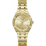 Guess Cosmo Gold Stainless Steel Gold Dial Quartz Watch for Ladies - GW0033L2