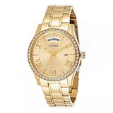 Guess Connoisseur Gold Stainless Steel Gold Dial Quartz Watch for Gents - GW0265G2