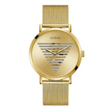 Guess Idol Gold Mesh Bracelet Gold Dial Quartz Watch for Gents - GW0502G1