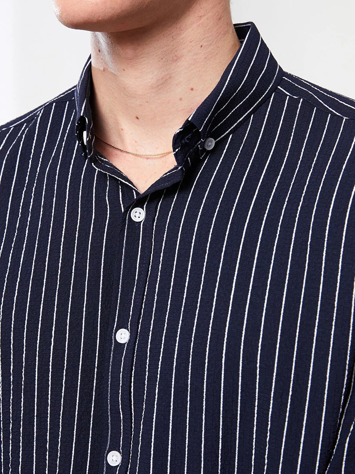 LCW VISION Slim Fit Long Sleeve Striped Men's Shirt
