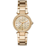 Michael Kors Parker Gold Stainless Steel Gold Dial Quartz Watch for Ladies - MK-6469
