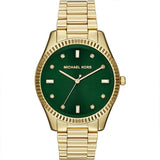 Michael Kors Emerald Gold Stainless Steel Green Dial Quartz Watch for Ladies - MK-3226