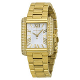 Michael Kors Petite Emery Gold Stainless Steel Silver Dial Quartz Watch for Ladies - MK-3324