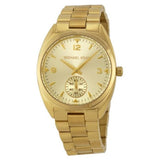 Michael Kors Callie Gold Stainless Steel Champagne Dial Chronograph Quartz Watch for Ladies - MK-3344