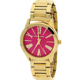 Michael Kors Hartman Gold Stainless Steel Pink Dial Quartz Watch for Ladies - MK-3520