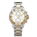 Michael Kors Two-tone Stainless Steel White Dial Chronograph Quartz Watch for Ladies - MK-5568