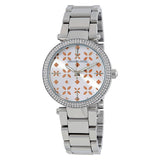 Michael Kors Mini Parker Silver Stainless Steel Silver Dial Quartz Watch for Ladies - MK-6483