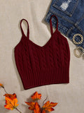 SHEIN Essnce Cable Knit Cami Top