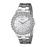 Guess Dazzler Silver Stainless Steel Silver Dial Quartz Watch for Ladies - W0335L1