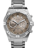 Guess Jolt Silver Stainless Steel Cream Dial Chronograph Quartz Watch for Gents - W0377G1