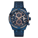 Guess Blue Stainless Steel Blue Dial Chronograph Quartz Watch for Gents - W0522G3