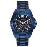 Guess Flagship Blue Stainless Steel Blue Dial Chronograph Quartz Watch for Gents - W0601G2