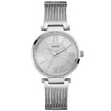 Guess Soho Silver Stainless Steel Silver Dial Quartz Watch for Ladies - W0638L1