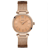 Guess Soho Rose Gold Stainless Steel Rose Gold Dial Quartz Watch for Ladies - W0638L4