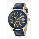 Guess Pinnacle Blue Leather Strap Blue Dial Chronograph Quartz Watch for Gents - W0673G2