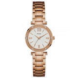 Guess Park Ave Rose Gold Stainless Steel Silver Dial Quartz Watch for Ladies - W0767L3