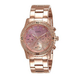 Guess Confetti Rose Gold Stainless Steel Multi Color Dial Chronograph Quartz Watch for Ladies - W0774L3