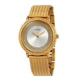 Guess Willow Gold Stainless Steel Silver Dial Quartz Watch for Ladies - W0836L3