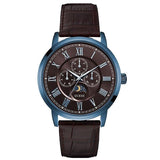 Guess Delancy Brown Leather Strap Brown Dial Quartz Watch for Gents - W0870G3